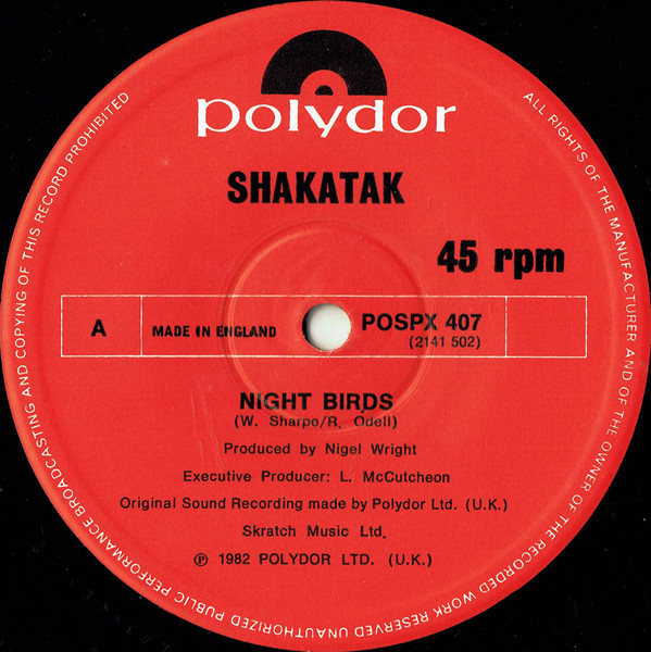 Shakatak - Night Birds | Polydor (POSPX 407) - main