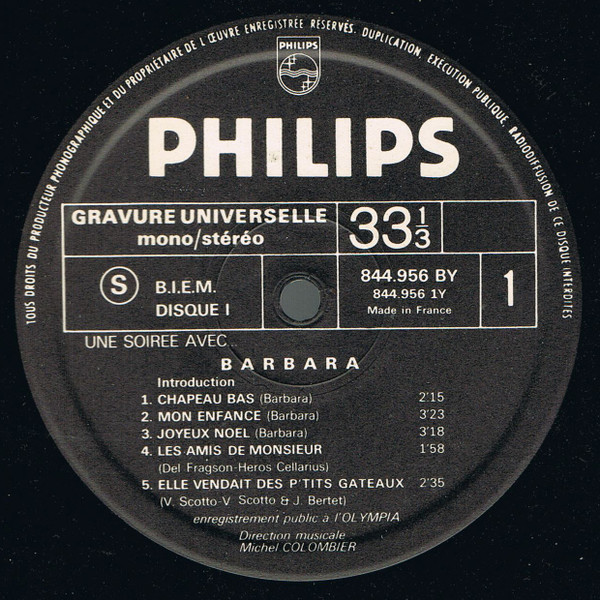 Barbara - Une Soirée Avec Barbara | Philips (844.956/57) - 4