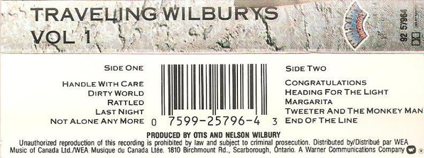 Traveling Wilburys - Volume One | Wilbury Records (92 57964) - 2 Traveling Wilburys - Volume One | Wilbury Records (92 57964) - 2
