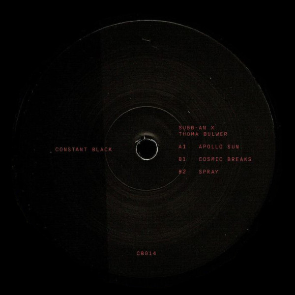 Subb-an X Thoma Bulwer - Apollo Sun | Constant Black (CB014) - 2