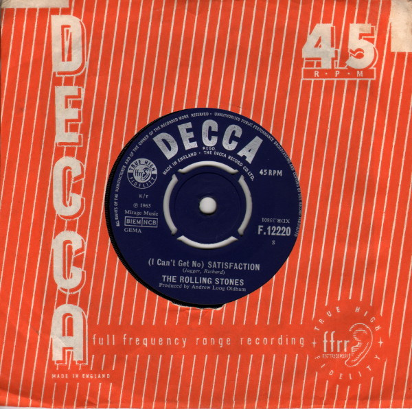The Rolling Stones - (I Can't Get No) Satisfaction | Decca (F.12220) - 3