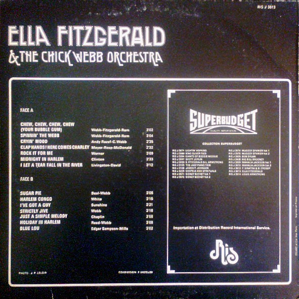 Ella Fitzgerald & Chick Webb And His Orchestra - Ella Fitzgerald & The Chick Webb Orchestra | Ris (RIS J 3613) - 2 Ella Fitzgerald & Chick Webb And His Orchestra - Ella Fitzgerald & The Chick Webb Orchestra | Ris (RIS J 3613) - 2
