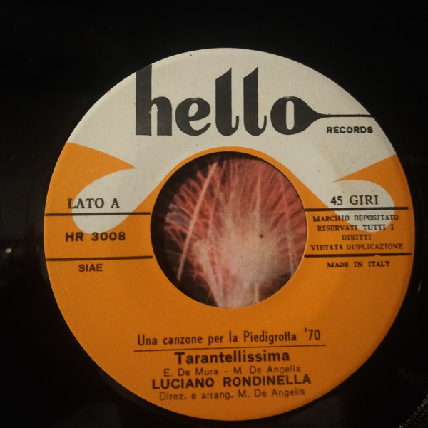 Luciano Rondinella - Tarantellissima | Hello Records (HR 3008) - 3
