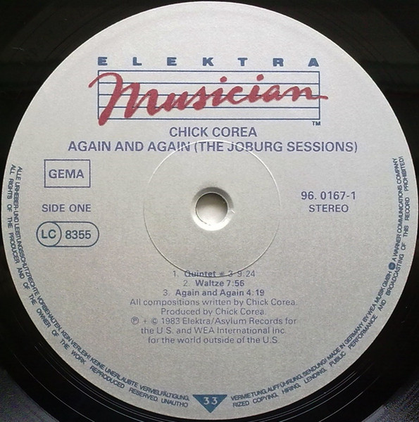 Chick Corea - Again And Again (The Joburg Sessions) | Elektra Musician (96.0167-1) - 3