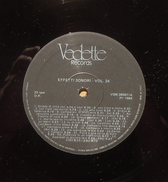 No Artist - Sound Effects 24 - Effetti Sonori Vol.24 | Vedette Records (VSM 38587) - 3