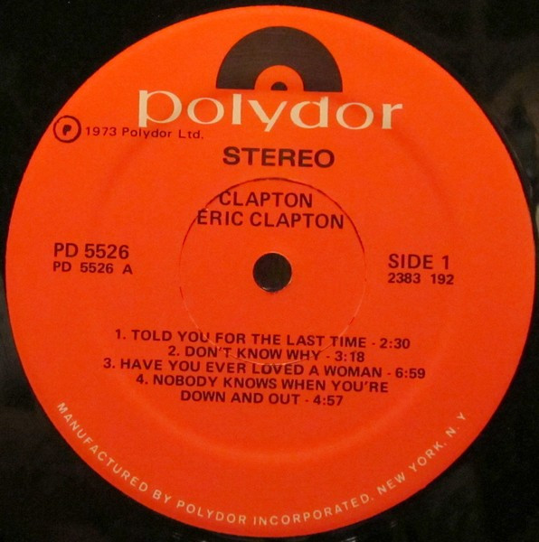 Eric Clapton - Clapton | Polydor (PD 5526) - 4 Eric Clapton - Clapton | Polydor (PD 5526) - 4
