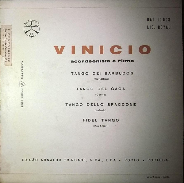 Vinicio - Tango Dos Barbudos | Durium (DAT 10 008) - 2 Vinicio - Tango Dos Barbudos | Durium (DAT 10 008) - 2