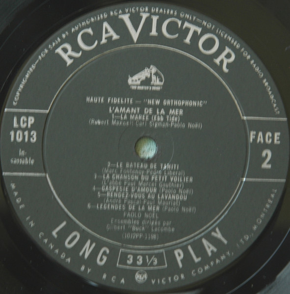 Paolo Noël - L'Amant De La Mer | RCA Victor (LCP 1013) - 4 Paolo Noël - L'Amant De La Mer | RCA Victor (LCP 1013) - 4