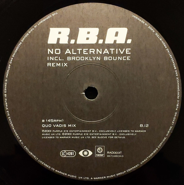 R.B.A. - No Alternative | Radar (RAD003T) - 4