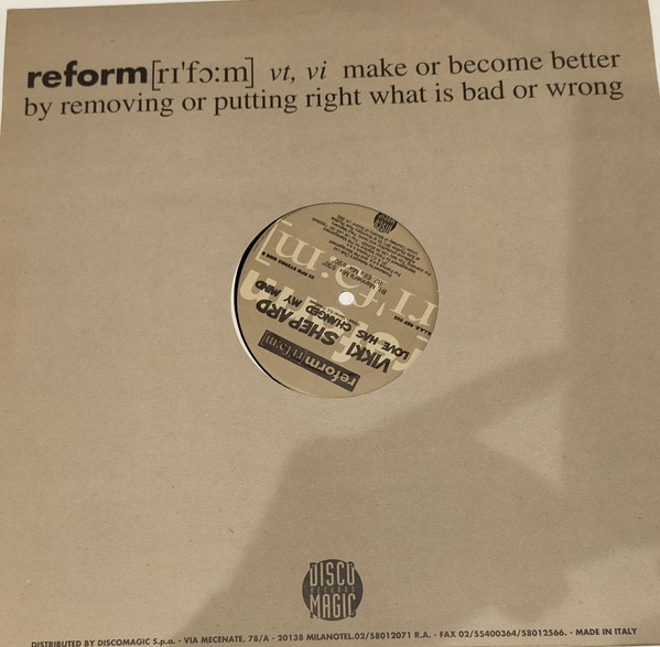 Vicki Shepard - Love Has Changed My Mind | Reform (REF 032) - main Vicki Shepard - Love Has Changed My Mind | Reform (REF 032) - main