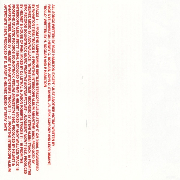 Helmet - Unsung: The Best Of Helmet (1991-1997) [CD] | Interscope Records (B0000560-02) - 4
