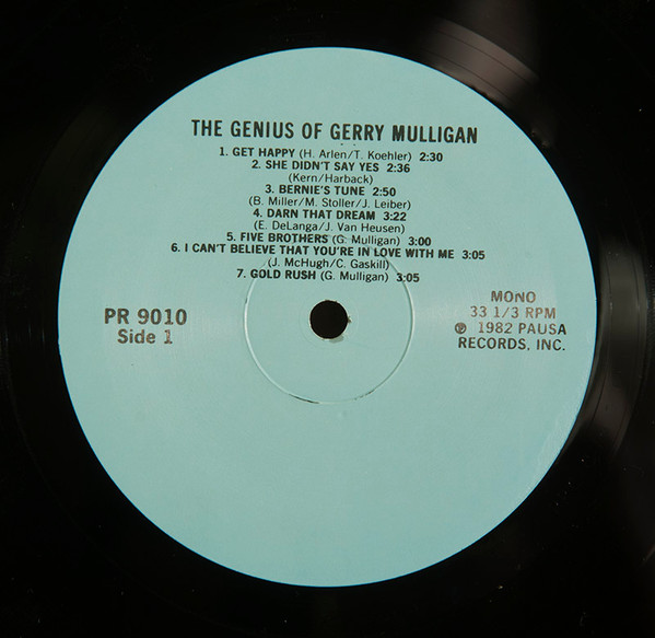 Gerry Mulligan - The Genius Of Gerry Mulligan | Pausa Records (PR 9010) - 3 Gerry Mulligan - The Genius Of Gerry Mulligan | Pausa Records (PR 9010) - 3