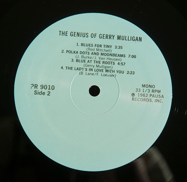Gerry Mulligan - The Genius Of Gerry Mulligan | Pausa Records (PR 9010) - 4 Gerry Mulligan - The Genius Of Gerry Mulligan | Pausa Records (PR 9010) - 4