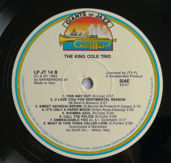 The Nat King Cole Trio - The King Cole Trio | Giants Of Jazz (LPJT 14) - 2