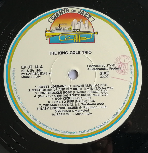 The Nat King Cole Trio - The King Cole Trio | Giants Of Jazz (LPJT 14) - main
