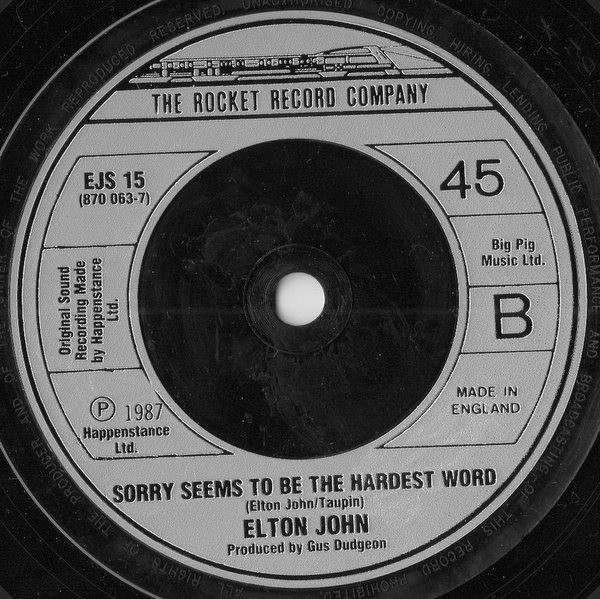 Elton John - Candle In The Wind | The Rocket Record Company (EJS 15) - 3