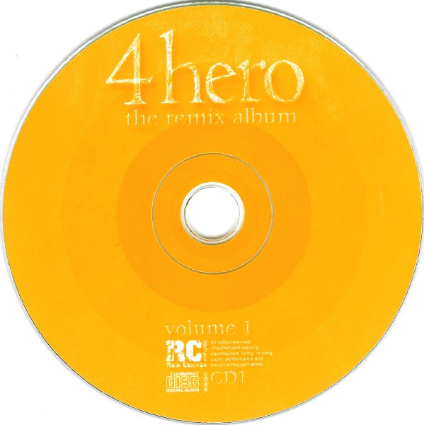 4 Hero - The Remix Album, Volume 1 | Raw Canvas Records (RCR CD 001) - 3