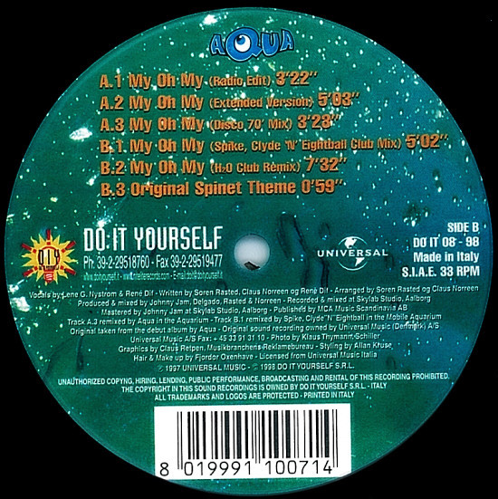 Aqua - My Oh My | Do It Yourself Entertainment (DO IT 08-98) - 4 Aqua - My Oh My | Do It Yourself Entertainment (DO IT 08-98) - 4
