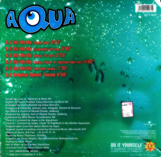 Aqua - My Oh My | Do It Yourself Entertainment (DO IT 08-98) - 2 Aqua - My Oh My | Do It Yourself Entertainment (DO IT 08-98) - 2