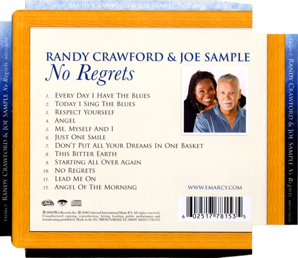 Randy Crawford & Joe Sample - No Regrets | P.R.A. Records (0602517781535) - 3