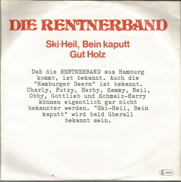 Rentnerband - Ski-Heil, Bein Kaputt / Gut Holz | Hansa (102 686) - 2