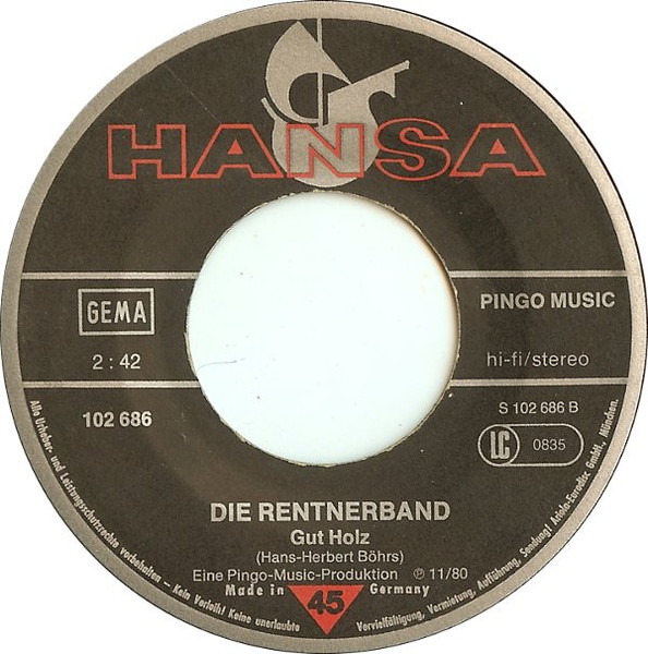 Rentnerband - Ski-Heil, Bein Kaputt / Gut Holz | Hansa (102 686) - 4