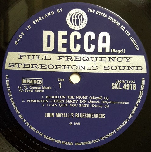 John Mayall - The Diary Of A Band Volume One | Decca (SKL 4918) - 3