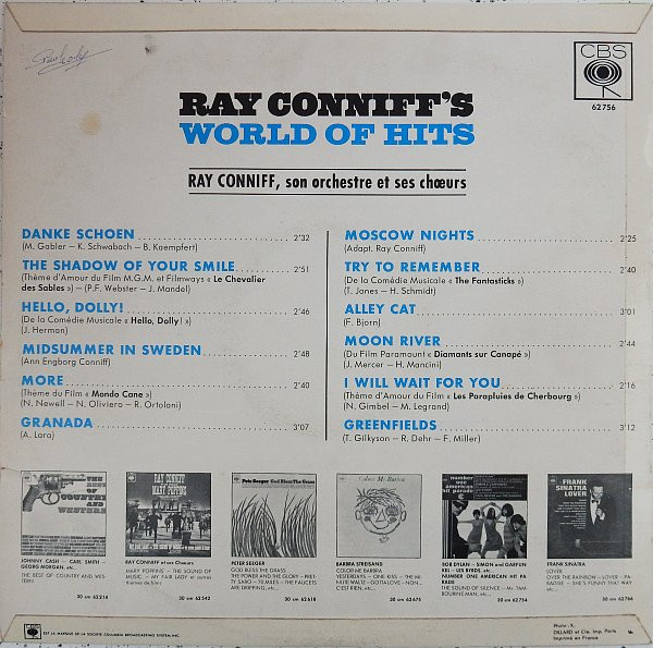 Ray Conniff And His Orchestra & Chorus - Ray Conniff's World Of Hits | CBS (62756) - 2 Ray Conniff And His Orchestra & Chorus - Ray Conniff's World Of Hits | CBS (62756) - 2