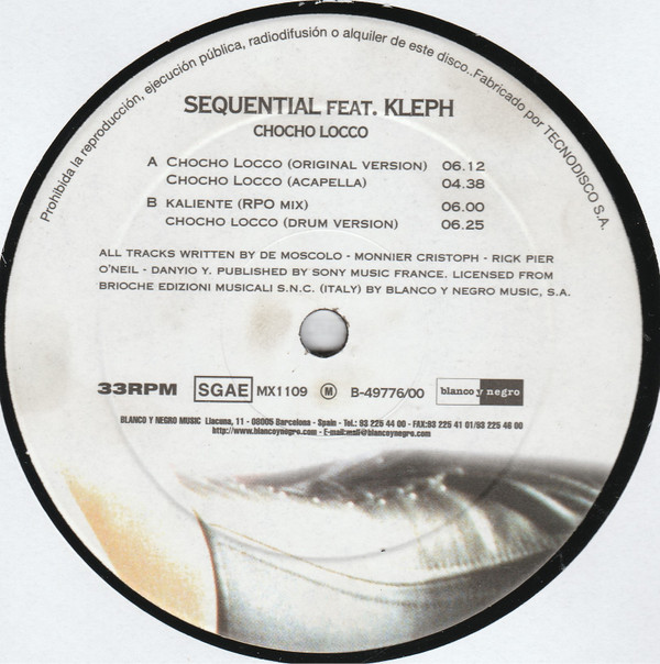 Sequential Feat. Kleph - Chocho Locco | Blanco Y Negro (MX 1109 Ⓜ)