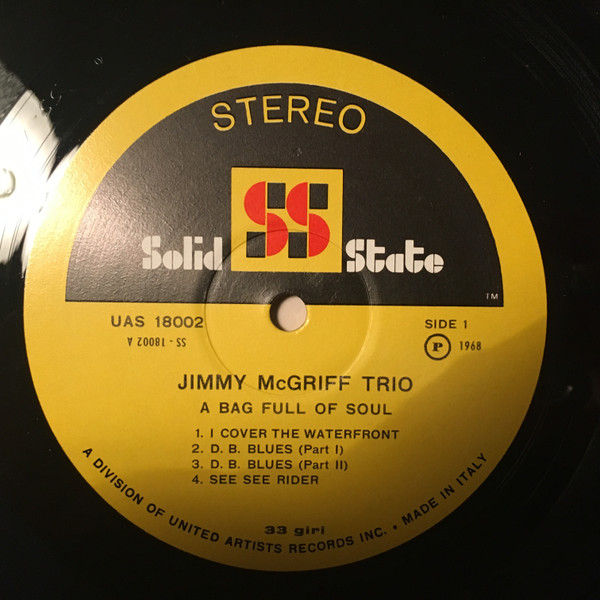 Jimmy McGriff - A Bag Full Of Soul | Solid State Records (UAS 18002) - 4