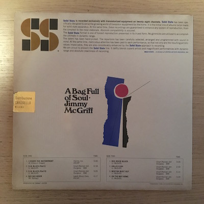 Jimmy McGriff - A Bag Full Of Soul | Solid State Records (UAS 18002) - 2