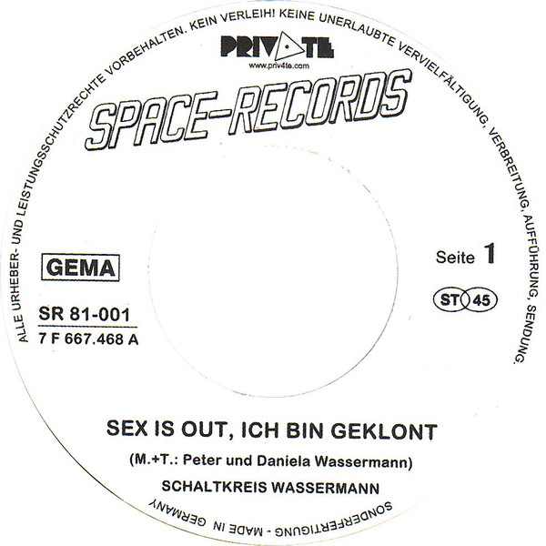 Schaltkreis Wassermann - Sex Is Out, Ich Bin Geklont | Space-Records (SR 81 - 001) - 3 Schaltkreis Wassermann - Sex Is Out, Ich Bin Geklont | Space-Records (SR 81 - 001) - 3