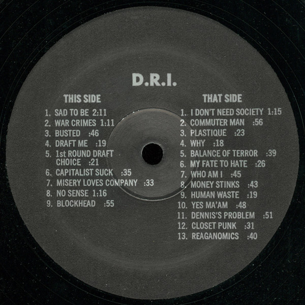 Dirty Rotten Imbeciles - Dirty Rotten LP [Vinyl] | Dirty Rotten Records (DRR 1983) - 3