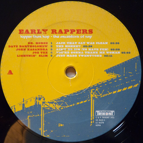 Various - Early Rappers: Hipper Than Hop - The Ancestors Of Rap | Trikont-Our Own Voice (US 0422-1) - 3 Various - Early Rappers: Hipper Than Hop - The Ancestors Of Rap | Trikont-Our Own Voice (US 0422-1) - 3