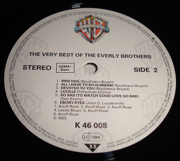 Everly Brothers - The Very Best Of The Everly Brothers | Warner Bros. Records (46 008) - 4