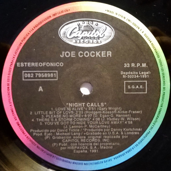 Joe Cocker - Night Calls | Capitol Records (082 7958981) - 4 Joe Cocker - Night Calls | Capitol Records (082 7958981) - 4