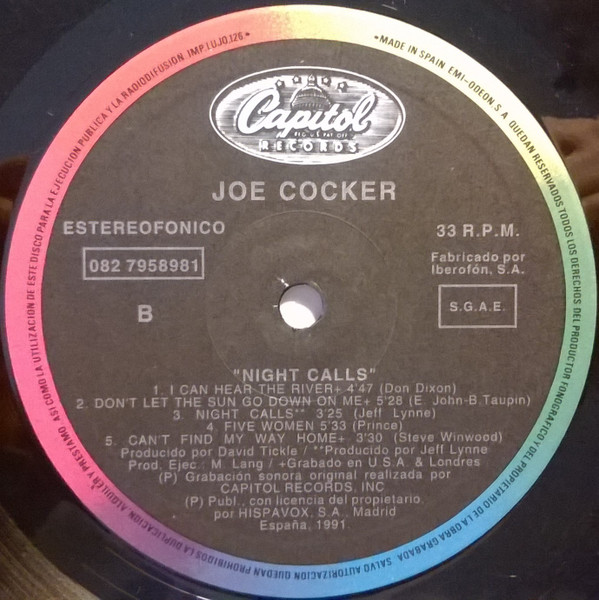 Joe Cocker - Night Calls | Capitol Records (082 7958981) - 5 Joe Cocker - Night Calls | Capitol Records (082 7958981) - 5
