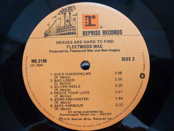Fleetwood Mac - Heroes Are Hard To Find | Reprise Records (MS 2196) - 4 Fleetwood Mac - Heroes Are Hard To Find | Reprise Records (MS 2196) - 4