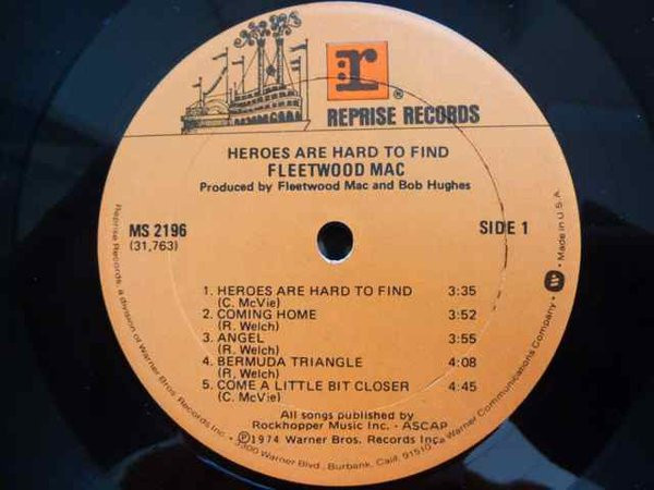 Fleetwood Mac - Heroes Are Hard To Find | Reprise Records (MS 2196) - 3 Fleetwood Mac - Heroes Are Hard To Find | Reprise Records (MS 2196) - 3
