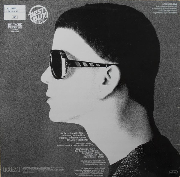 Lou Reed - Lou Reed Live | RCA (CL 13752) - 2 Lou Reed - Lou Reed Live | RCA (CL 13752) - 2