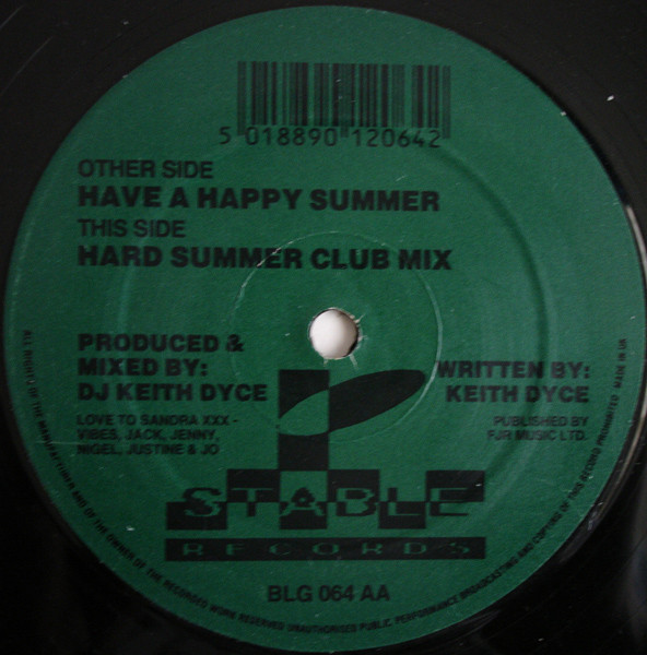 DJ Keith Dyce - Have A Happy Summer | Stable Records (BLG 064)
