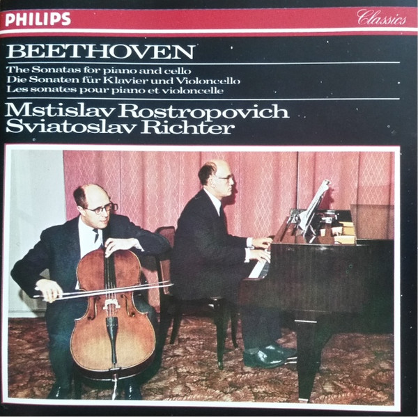 Ludwig van Beethoven , Mstislav Rostropovich , Sviatoslav Richter - The Sonatas For Piano And Cello = Die Sonaten Für Klavier Und Violoncello = Les Sonates Pour Piano Et Violoncelle | Philips (412 256-2) - 3