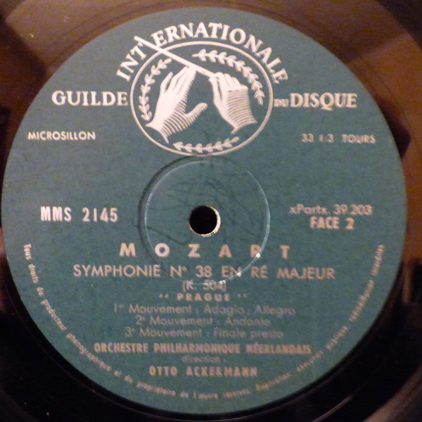 Wolfgang Amadeus Mozart , Walter Goehr , Otto Ackermann , Nederlands Philharmonisch Orkest - Symphonie N°38 En Ré Majeur K. 504 "Prague" - Symphonie N°39 En Mi Bémol Majeur K. 543 | Guilde Internationale Du Disque (MMS 2145) - 4