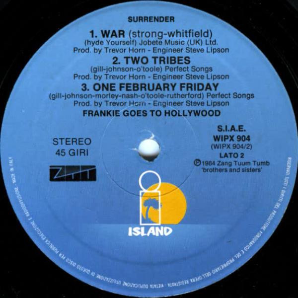 Frankie Goes To Hollywood - Two Tribes | ZTT (WIPX 904) - 2 Frankie Goes To Hollywood - Two Tribes | ZTT (WIPX 904) - 2