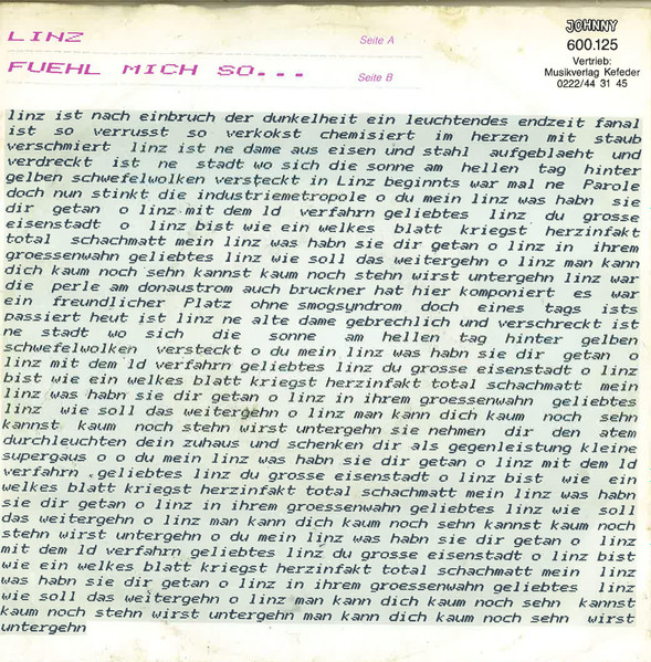 Eela Craig - Linz | Johnny (600 125) - 2