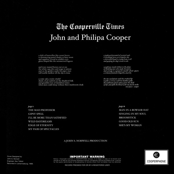 John And Philipa Cooper - The Cooperville Times | Cooperphone (MNRC 18003) - 3 John And Philipa Cooper - The Cooperville Times | Cooperphone (MNRC 18003) - 3