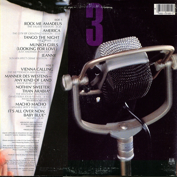 Falco - Falco 3 | A&M Records (SP-5105) - 2