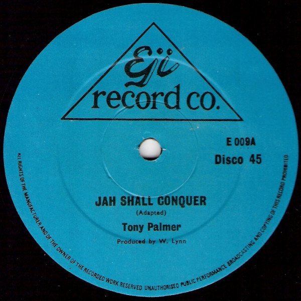 Tony Palmer - Jah Shall Conquer | Eji Record Co. (E 009)
