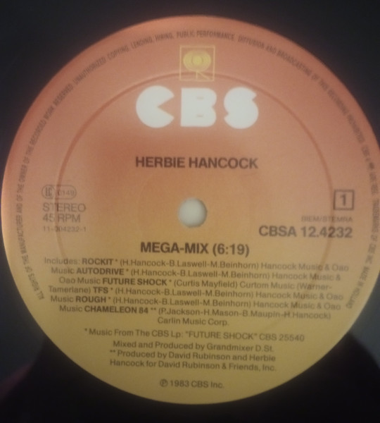 Herbie Hancock - Megamix Break | CBS (CBS A12 4232) - 2 Herbie Hancock - Megamix Break | CBS (CBS A12 4232) - 2
