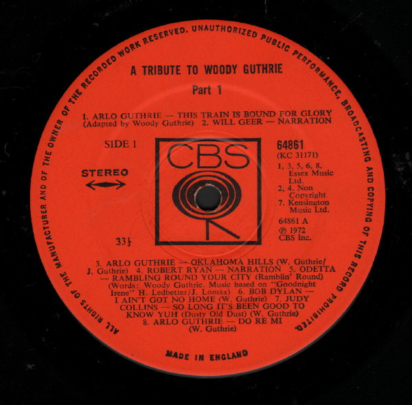 A Tribute To Woody Guthrie Part One